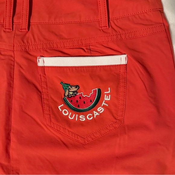 LOUIS CASTEL Womens Skort 6 Red Golf Athleisure Athletic Watermelon Preppy 28” - Picture 4 of 8